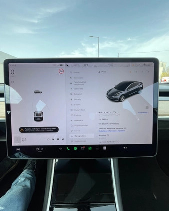Tesla Model 3 cena 94500 przebieg: 134000, rok produkcji 2019 z Gdańsk małe 254